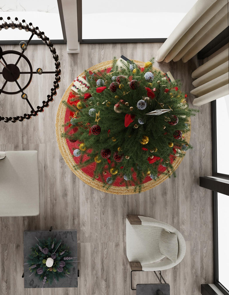 Holiday Hearth Rugs Collection Area Rug - Yuletide Round Red  lifestyle 50