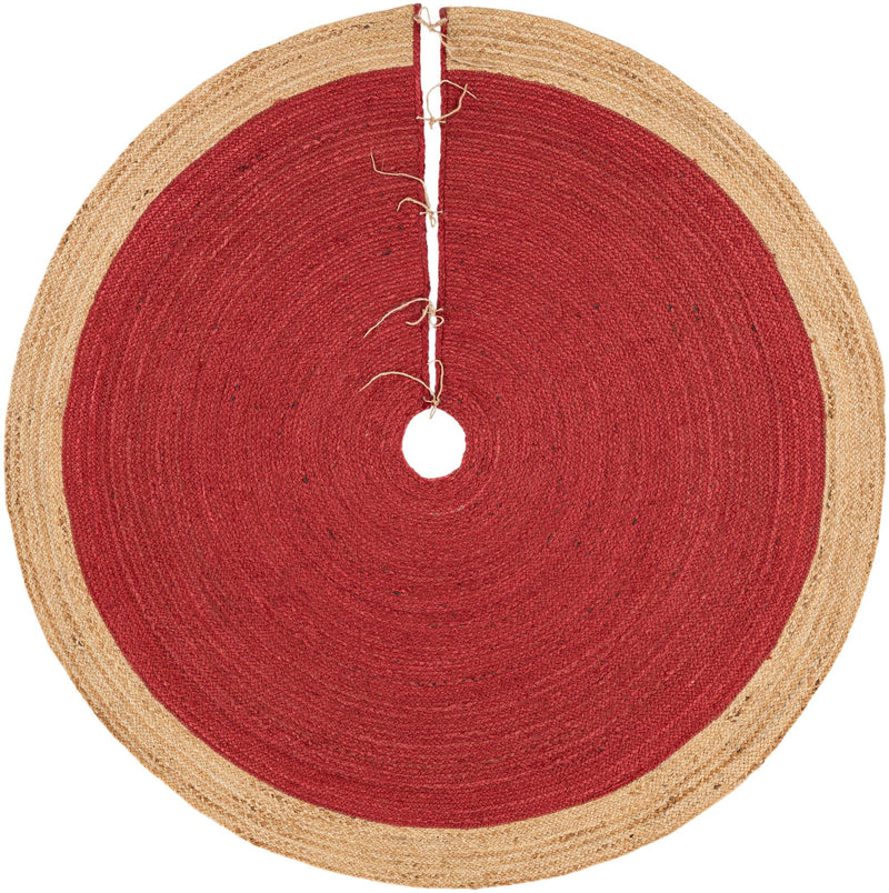 Holiday Hearth Rugs Collection Area Rug - Yuletide Round Red  lifestyle 4
