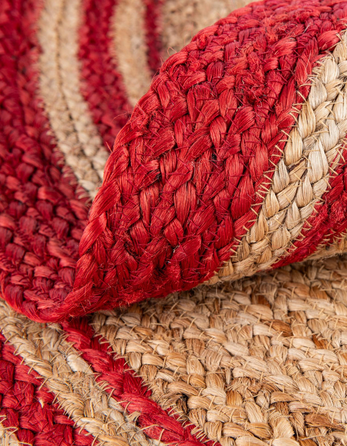 Holiday Hearth Rugs Collection Area Rug - Yuletide Round Natural and Red  lifestyle 23
