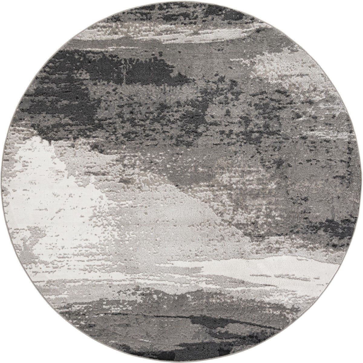 Copenhagen Edge Collection Area Rug - Nyhavn Round Black  lifestyle 22