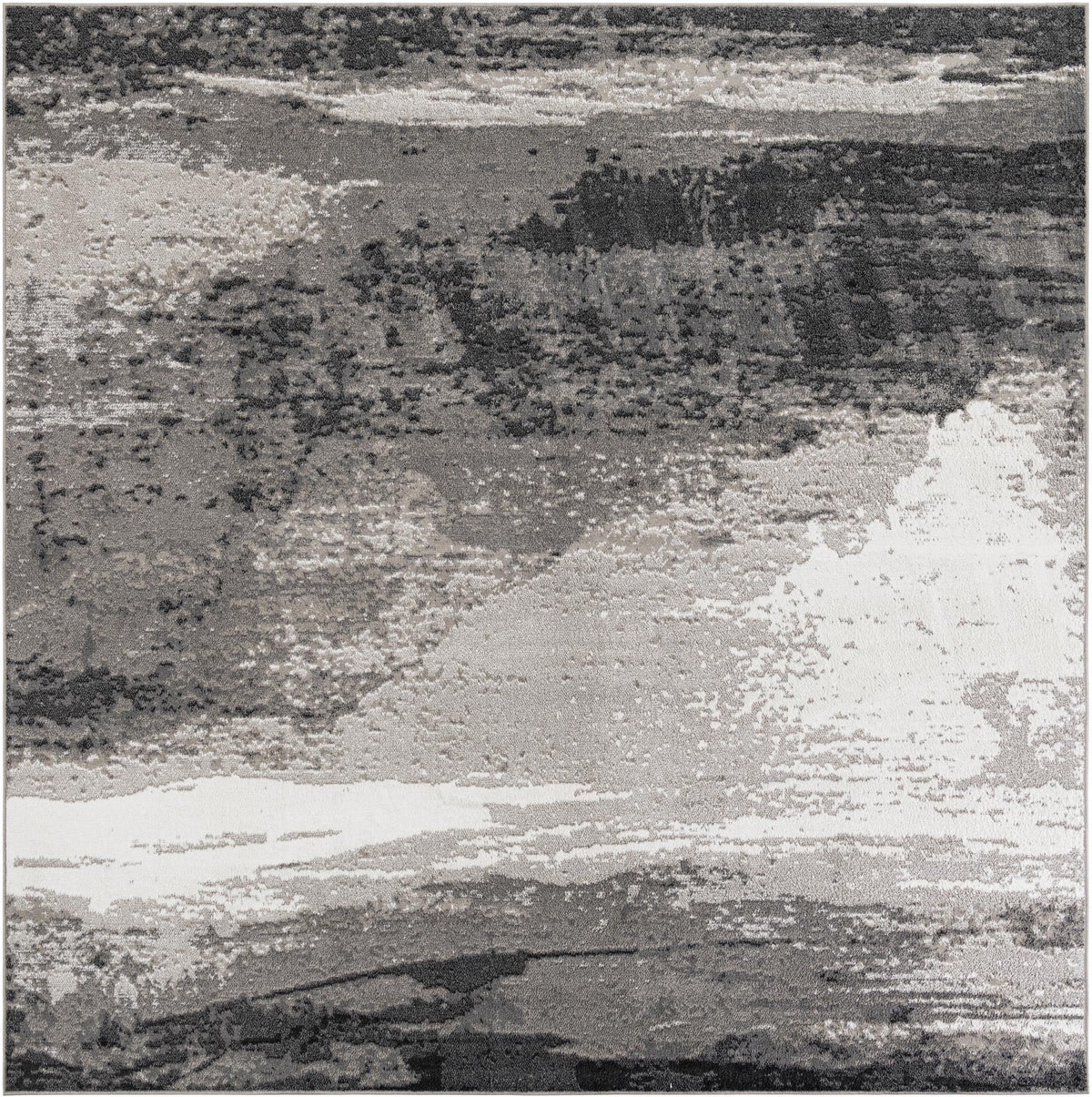 Copenhagen Edge Collection Area Rug - Nyhavn Square Black  lifestyle 24