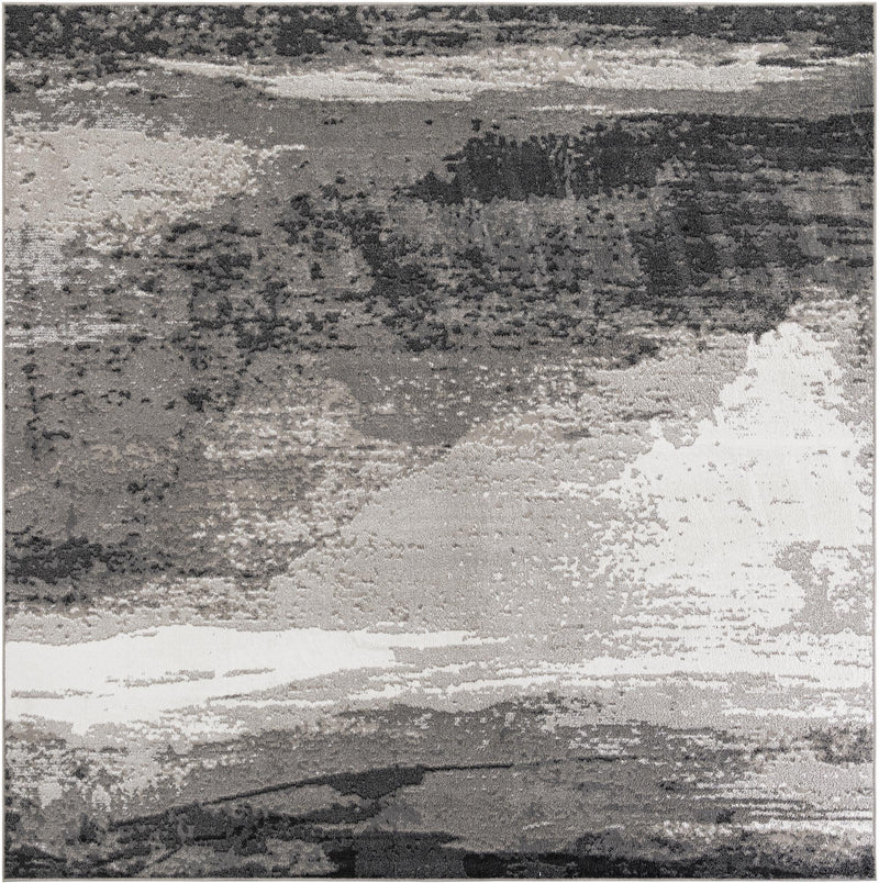 Copenhagen Edge Collection Area Rug - Nyhavn Square Black  lifestyle 24