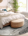 Copenhagen Edge Collection Area Rug - Nyhavn Round Black  lifestyle 32