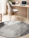 Copenhagen Edge Collection Area Rug - Nyhavn Round Black  lifestyle 47