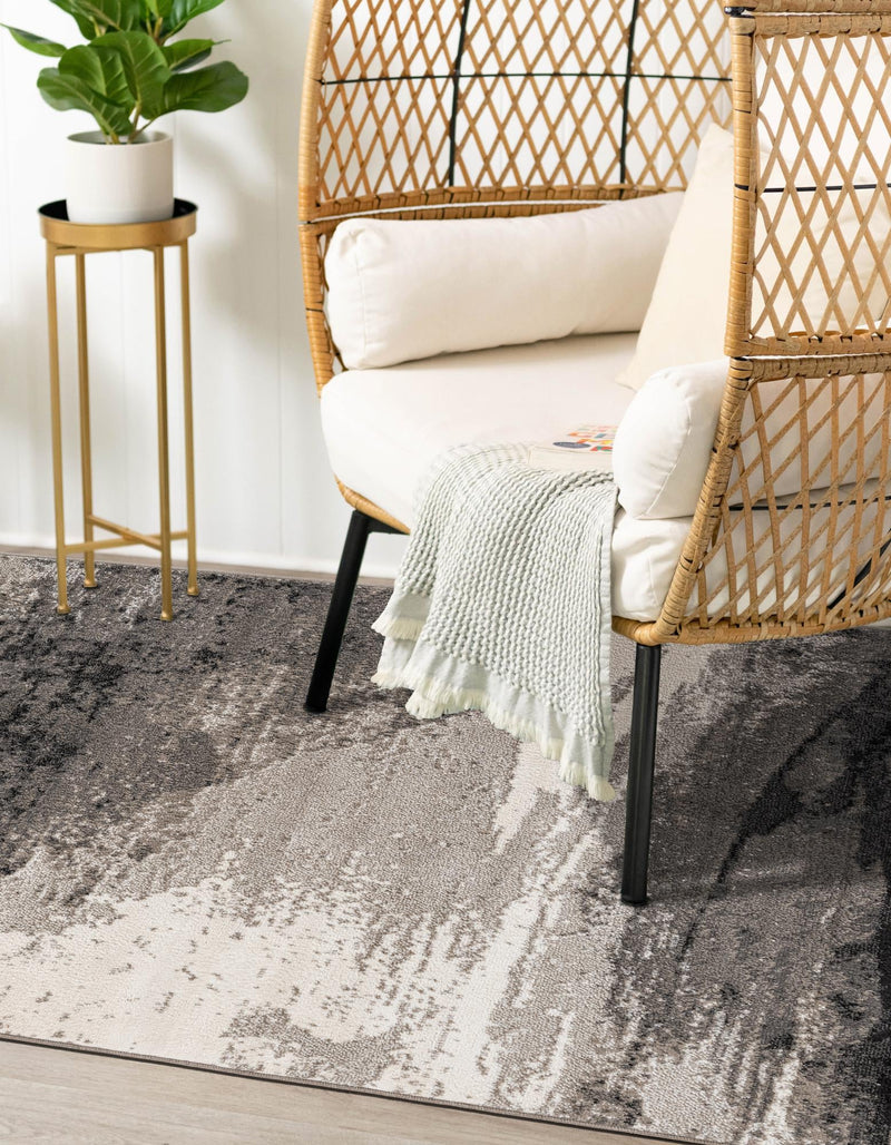 Copenhagen Edge Collection Area Rug - Nyhavn Rectangle Black  lifestyle 7