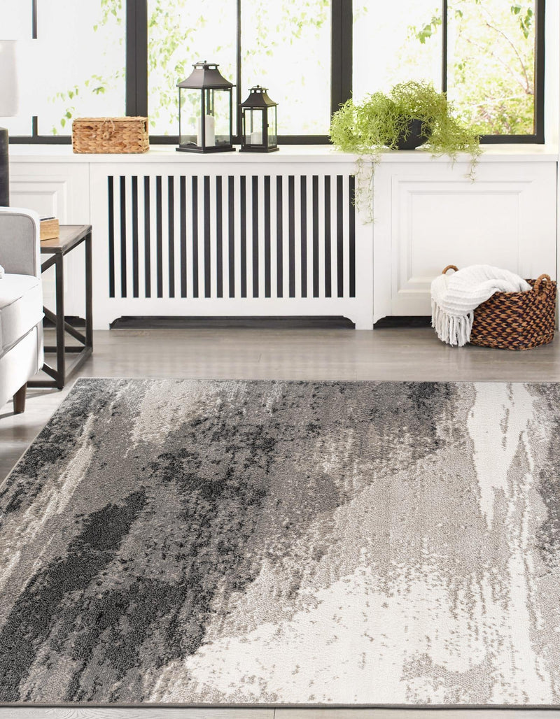 Copenhagen Edge Collection Area Rug - Nyhavn Rectangle Black  lifestyle 9