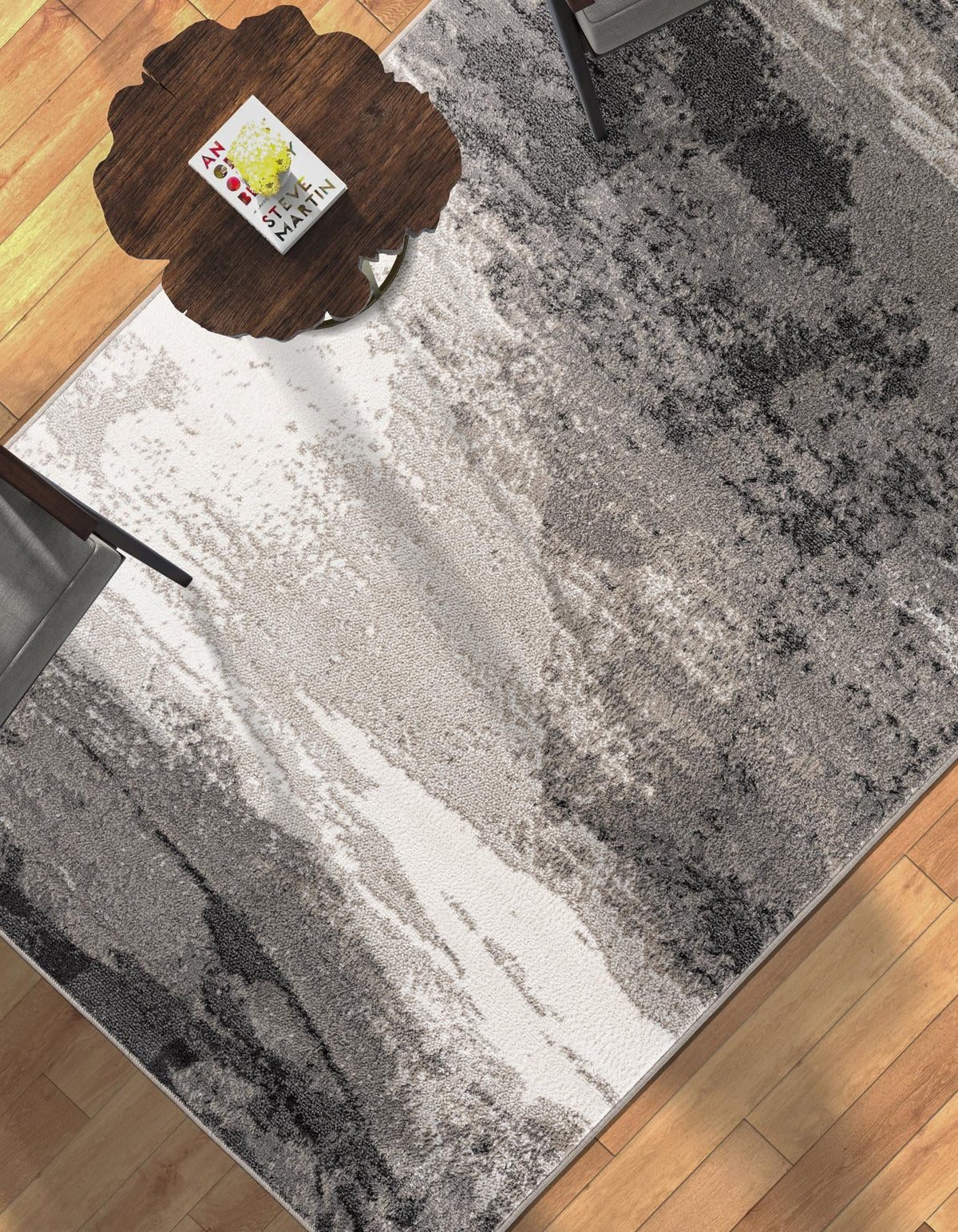 Copenhagen Edge Collection Area Rug - Nyhavn Rectangle Black  lifestyle 11