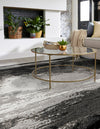 Copenhagen Edge Collection Area Rug - Nyhavn Square Black  lifestyle 69