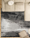 Copenhagen Edge Collection Area Rug - Nyhavn Square Black  lifestyle 72