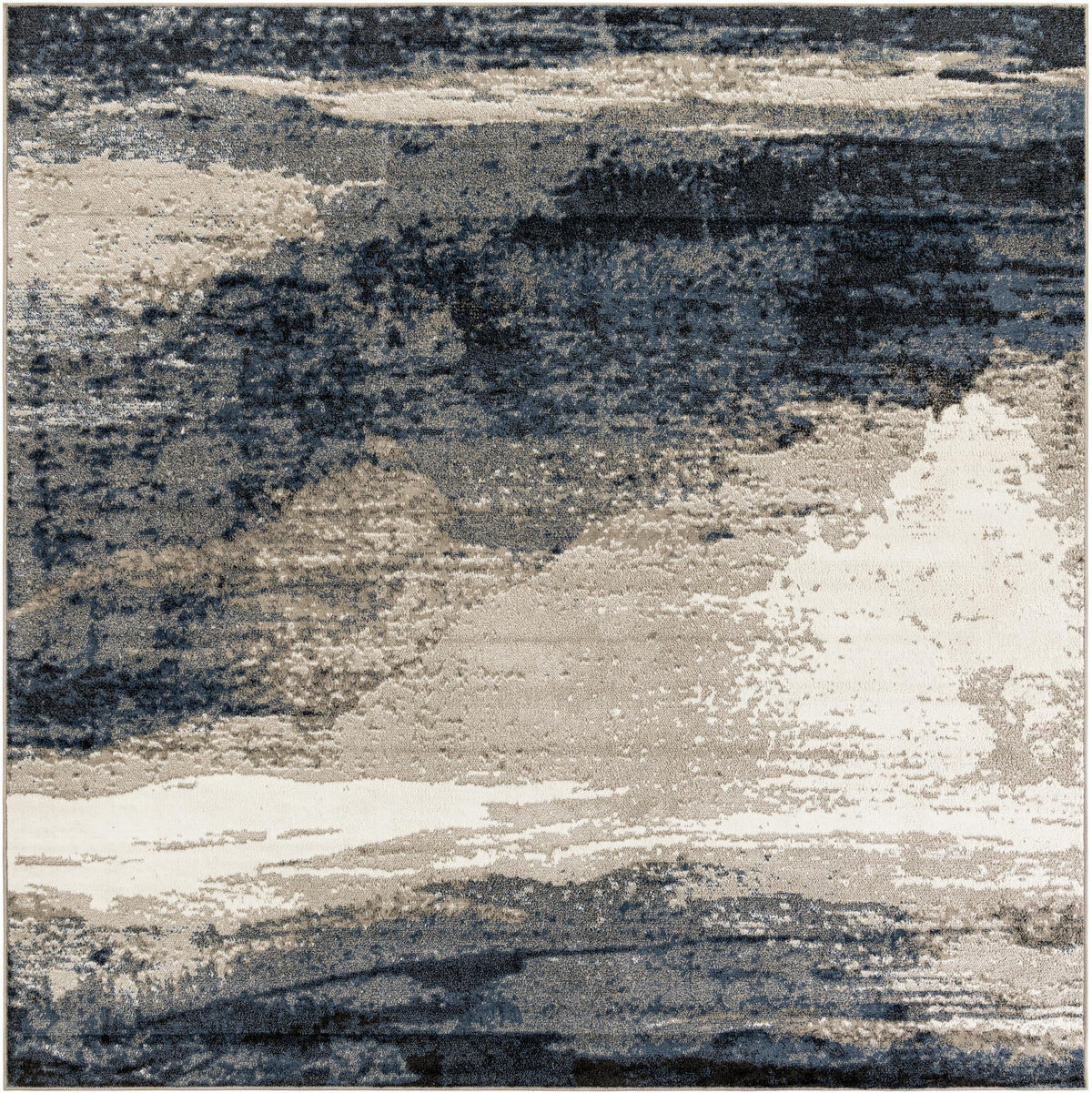 Copenhagen Edge Collection Area Rug - Nyhavn Square Blue  lifestyle 112