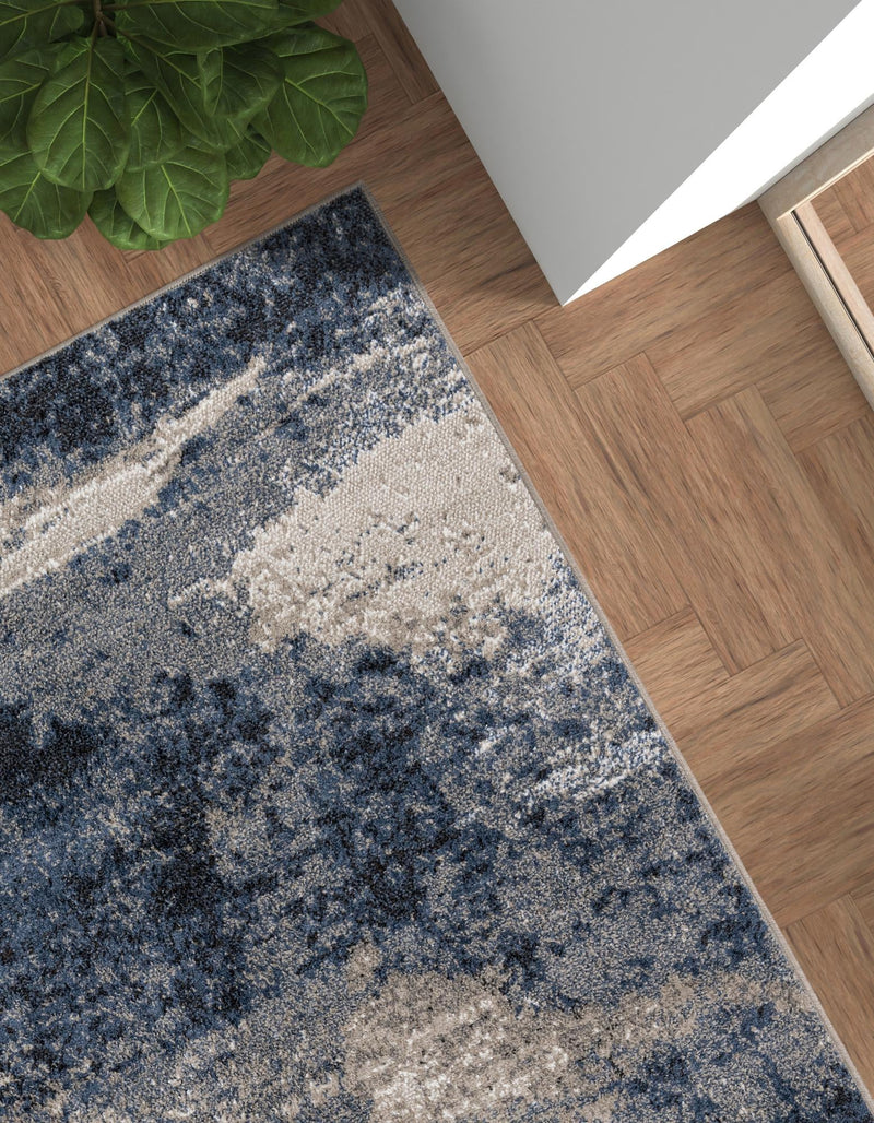 Copenhagen Edge Collection Area Rug - Nyhavn Rectangle Blue  lifestyle 13