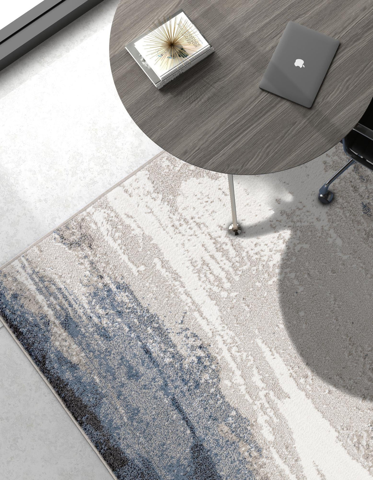 Copenhagen Edge Collection Area Rug - Nyhavn Rectangle Blue  lifestyle 19