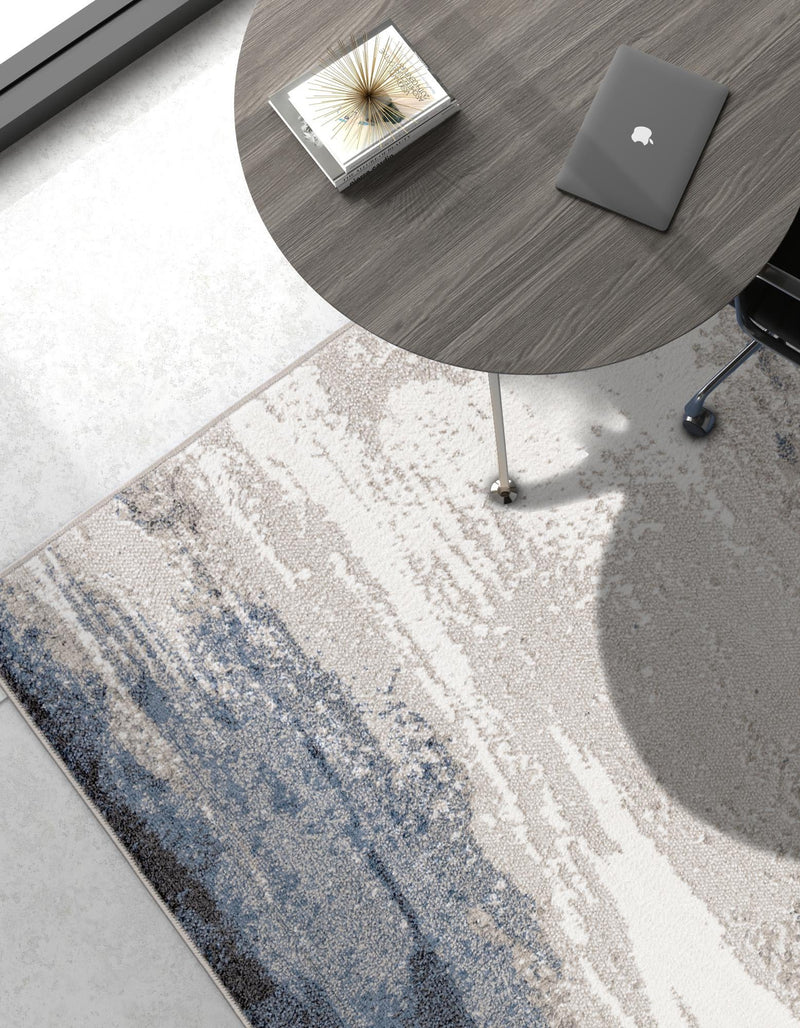 Copenhagen Edge Collection Area Rug - Nyhavn Rectangle Blue  lifestyle 19