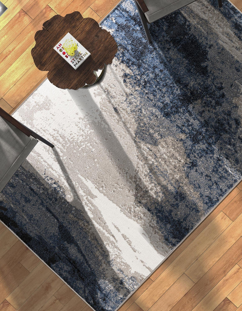 Copenhagen Edge Collection Area Rug - Nyhavn Rectangle Blue  lifestyle 21