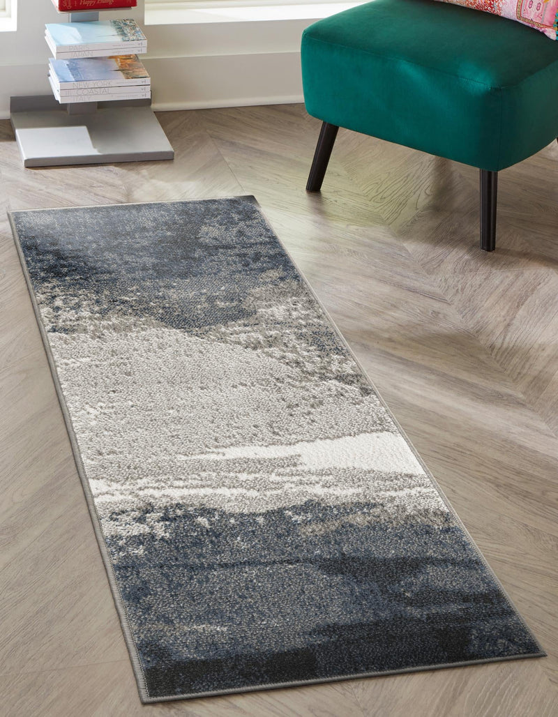 Copenhagen Edge Collection Area Rug - Nyhavn Runner Blue  lifestyle 66