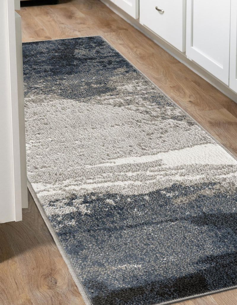 Copenhagen Edge Collection Area Rug - Nyhavn Runner Blue  lifestyle 71