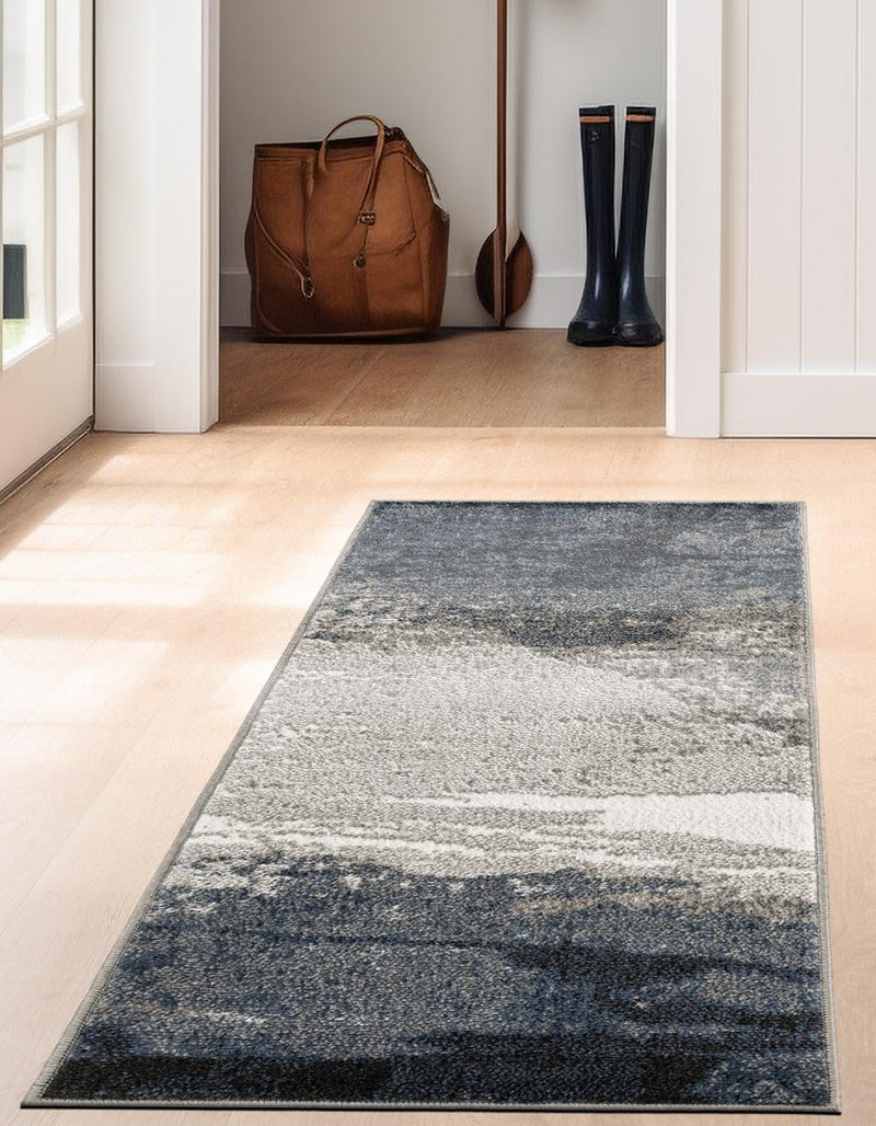 Copenhagen Edge Collection Area Rug - Nyhavn Runner Blue  lifestyle 73