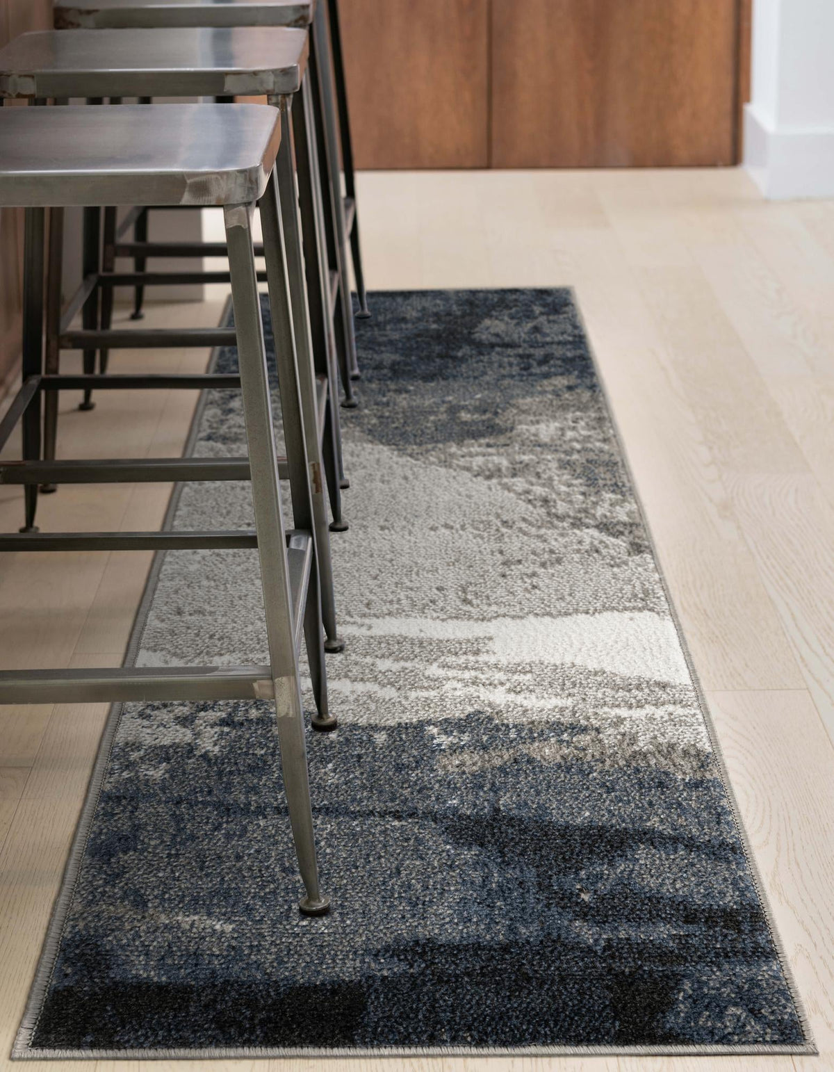 Copenhagen Edge Collection Area Rug - Nyhavn Runner Blue  lifestyle 112