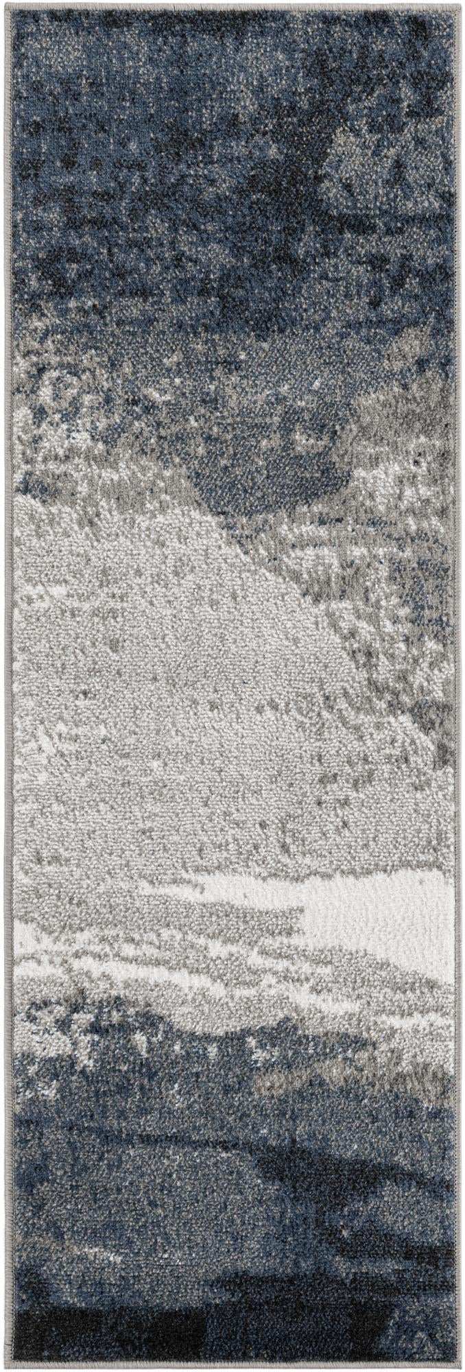Copenhagen Edge Collection Area Rug - Nyhavn Runner Blue  lifestyle 26