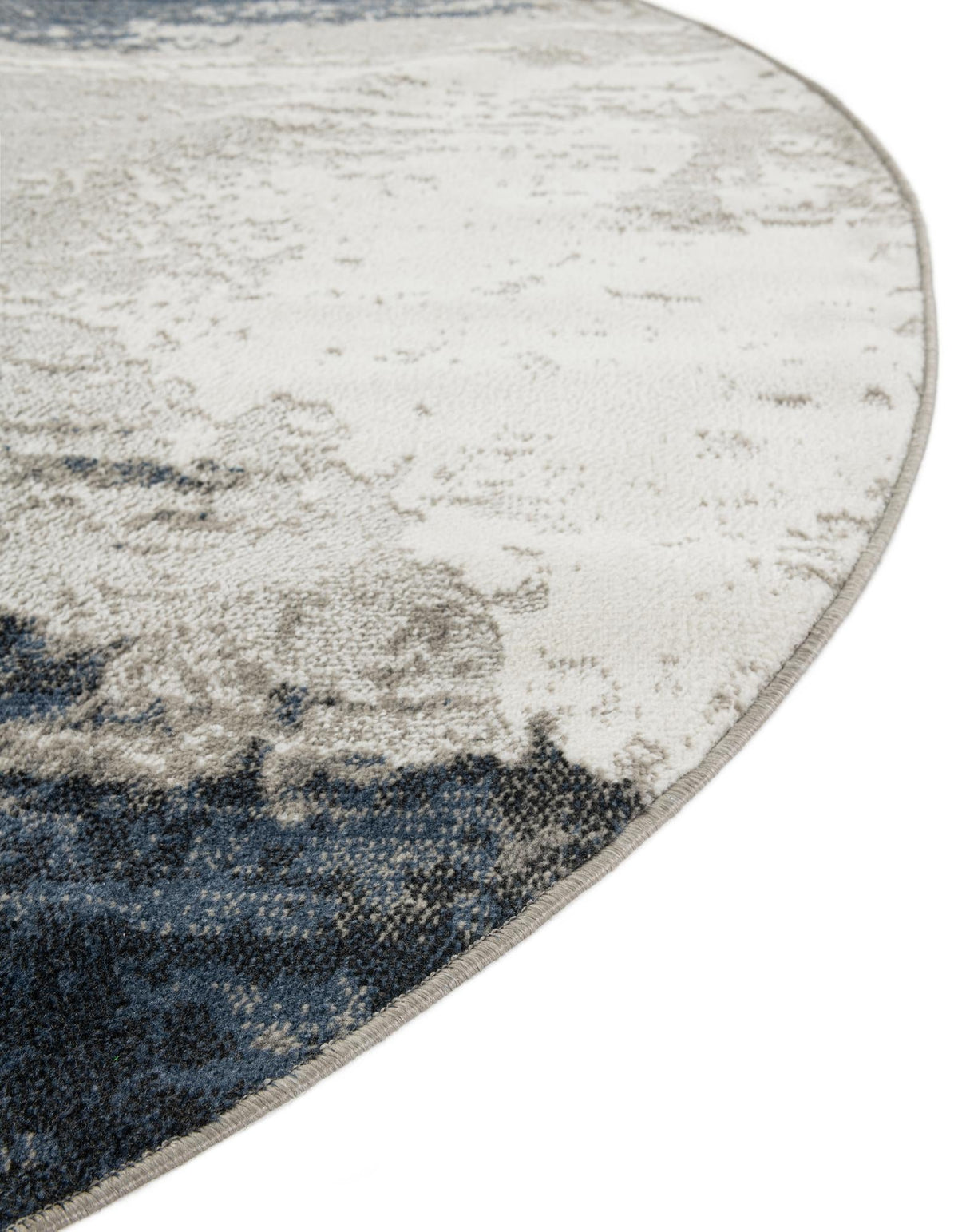 Copenhagen Edge Collection Area Rug - Nyhavn Round Blue  lifestyle 87