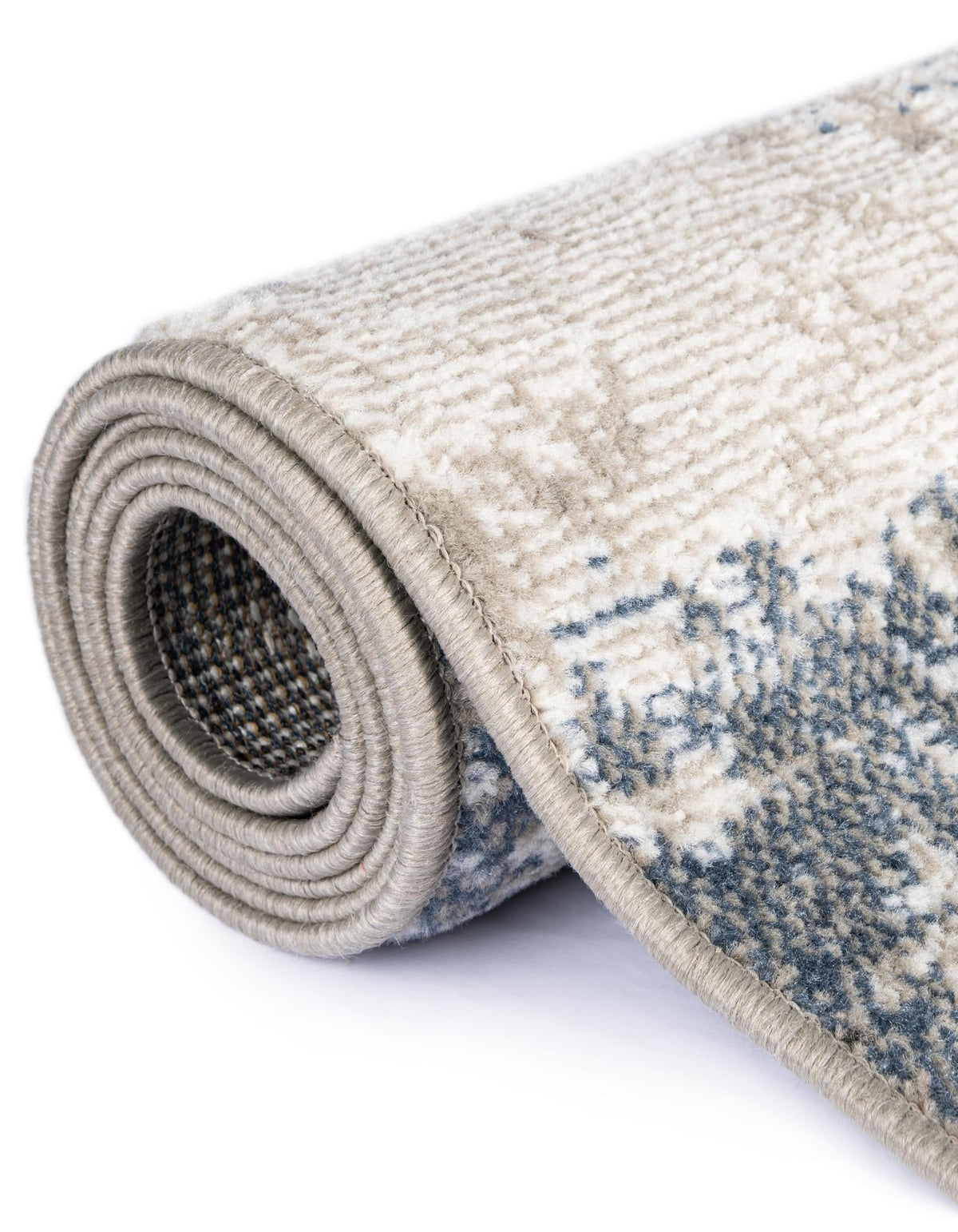 Copenhagen Edge Collection Area Rug - Nyhavn Round Blue  lifestyle 112