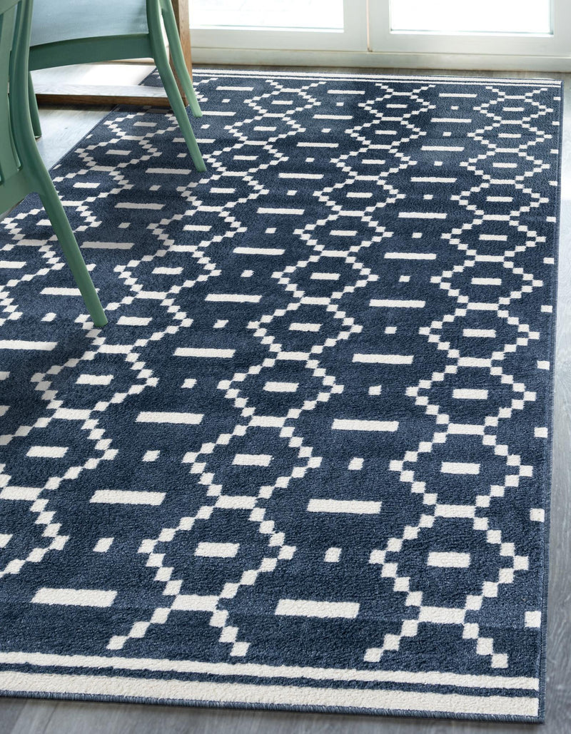 Copenhagen Edge Collection Area Rug -  Tivoli Rectangle Blue  lifestyle 13