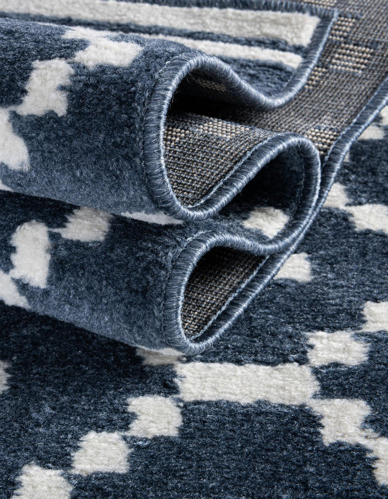 Copenhagen Edge Collection Area Rug -  Tivoli Rectangle Blue  lifestyle 39