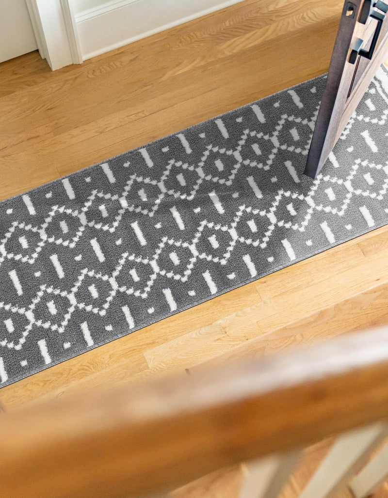 Copenhagen Edge Collection Area Rug -  Tivoli Runner Gray  lifestyle 112