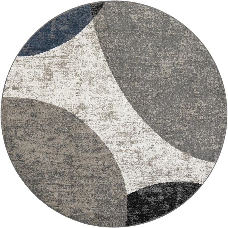 Copenhagen Edge Collection Area Rug -  Amager Round Multi  lifestyle 22