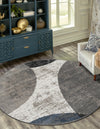 Copenhagen Edge Collection Area Rug -  Amager Round Multi  lifestyle 25