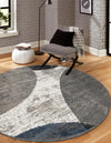 Copenhagen Edge Collection Area Rug -  Amager Round Multi  lifestyle 31