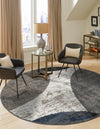 Copenhagen Edge Collection Area Rug -  Amager Round Multi  lifestyle 43