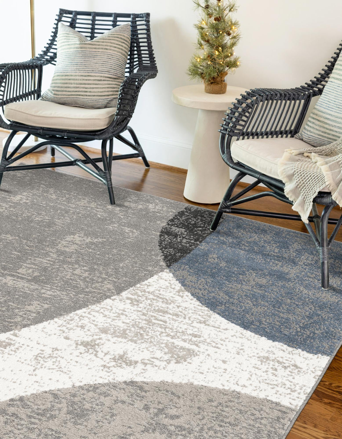 Copenhagen Edge Collection Area Rug -  Amager Rectangle Multi  lifestyle 5