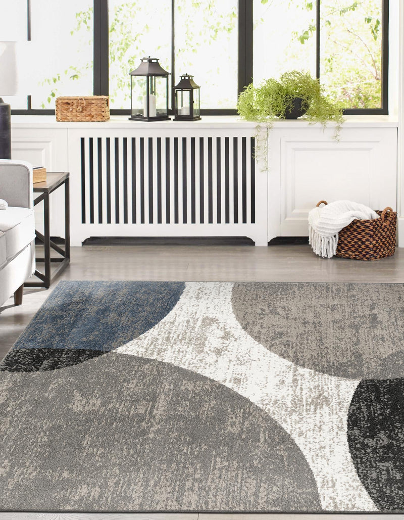 Copenhagen Edge Collection Area Rug -  Amager Rectangle Multi  lifestyle 10