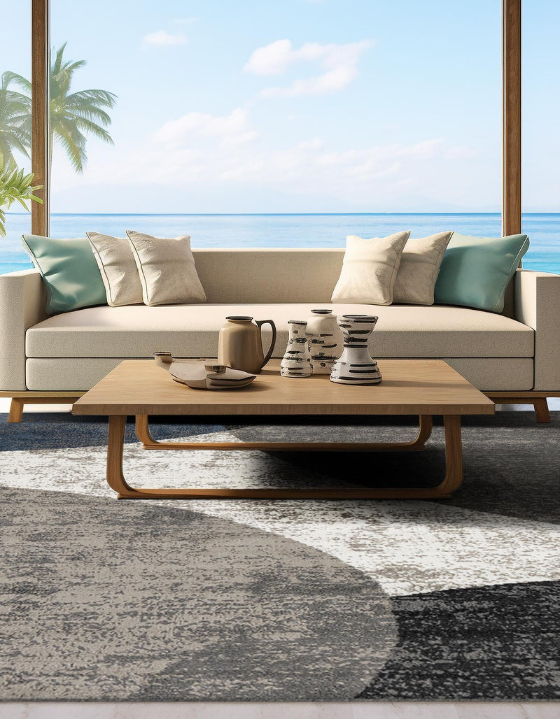 Copenhagen Edge Collection Area Rug -  Amager Square Multi  lifestyle 33