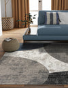 Copenhagen Edge Collection Area Rug -  Amager Square Multi  lifestyle 45