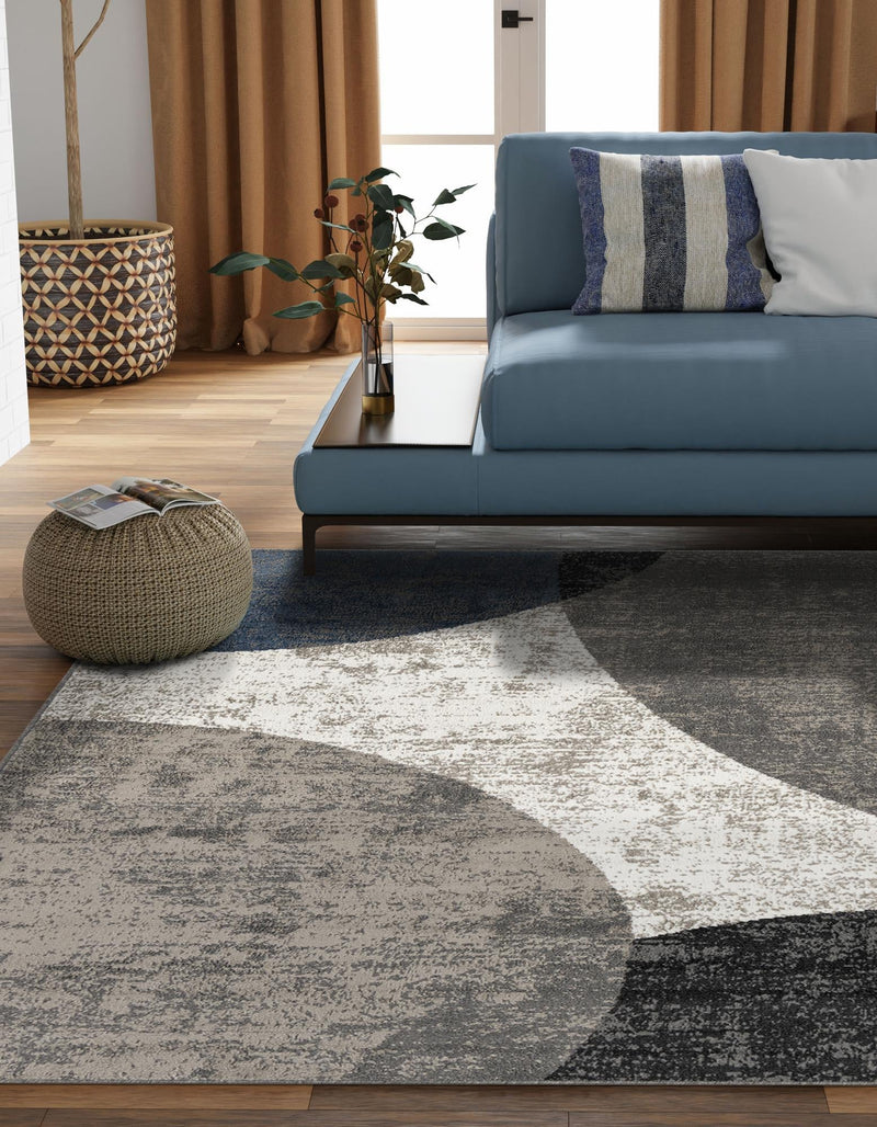Copenhagen Edge Collection Area Rug -  Amager Square Multi  lifestyle 45