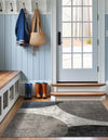 Copenhagen Edge Collection Area Rug -  Amager Square Multi  lifestyle 48
