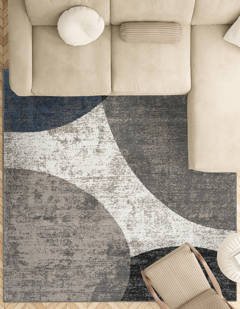 Copenhagen Edge Collection Area Rug -  Amager Square Multi  lifestyle 84