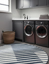 Copenhagen Edge Collection Area Rug -  Vesterbro Round Blue  lifestyle 88
