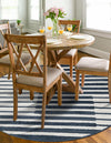 Copenhagen Edge Collection Area Rug -  Vesterbro Round Blue  lifestyle 101