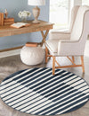 Copenhagen Edge Collection Area Rug -  Vesterbro Round Blue  lifestyle 108