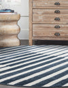 Copenhagen Edge Collection Area Rug -  Vesterbro Round Blue  lifestyle 122