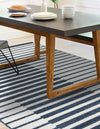 Copenhagen Edge Collection Area Rug -  Vesterbro Rectangle Blue  lifestyle 8