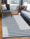 Copenhagen Edge Collection Area Rug -  Vesterbro Rectangle Blue  lifestyle 23