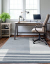 Copenhagen Edge Collection Area Rug -  Vesterbro Rectangle Blue  lifestyle 29
