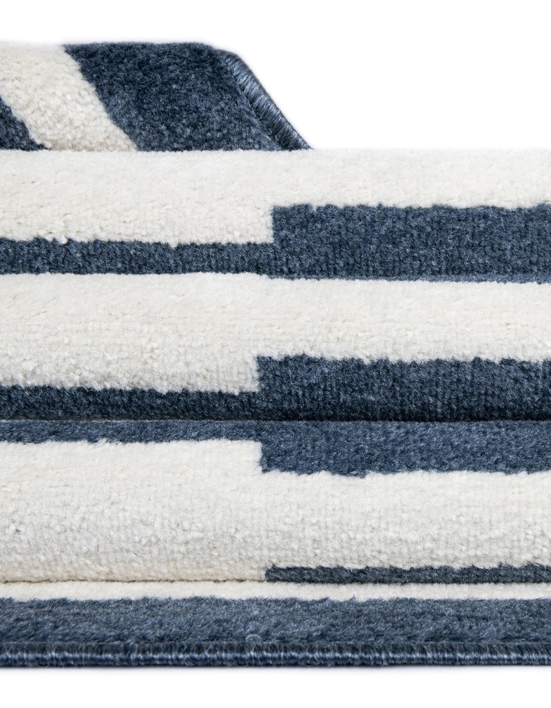 Copenhagen Edge Collection Area Rug -  Vesterbro Rectangle Blue  lifestyle 62
