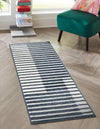 Copenhagen Edge Collection Area Rug -  Vesterbro Runner Blue  lifestyle 81