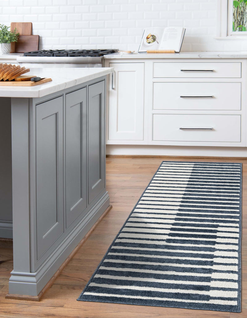 Copenhagen Edge Collection Area Rug -  Vesterbro Runner Blue  lifestyle 73