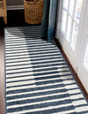 Copenhagen Edge Collection Area Rug -  Vesterbro Runner Blue  lifestyle 80